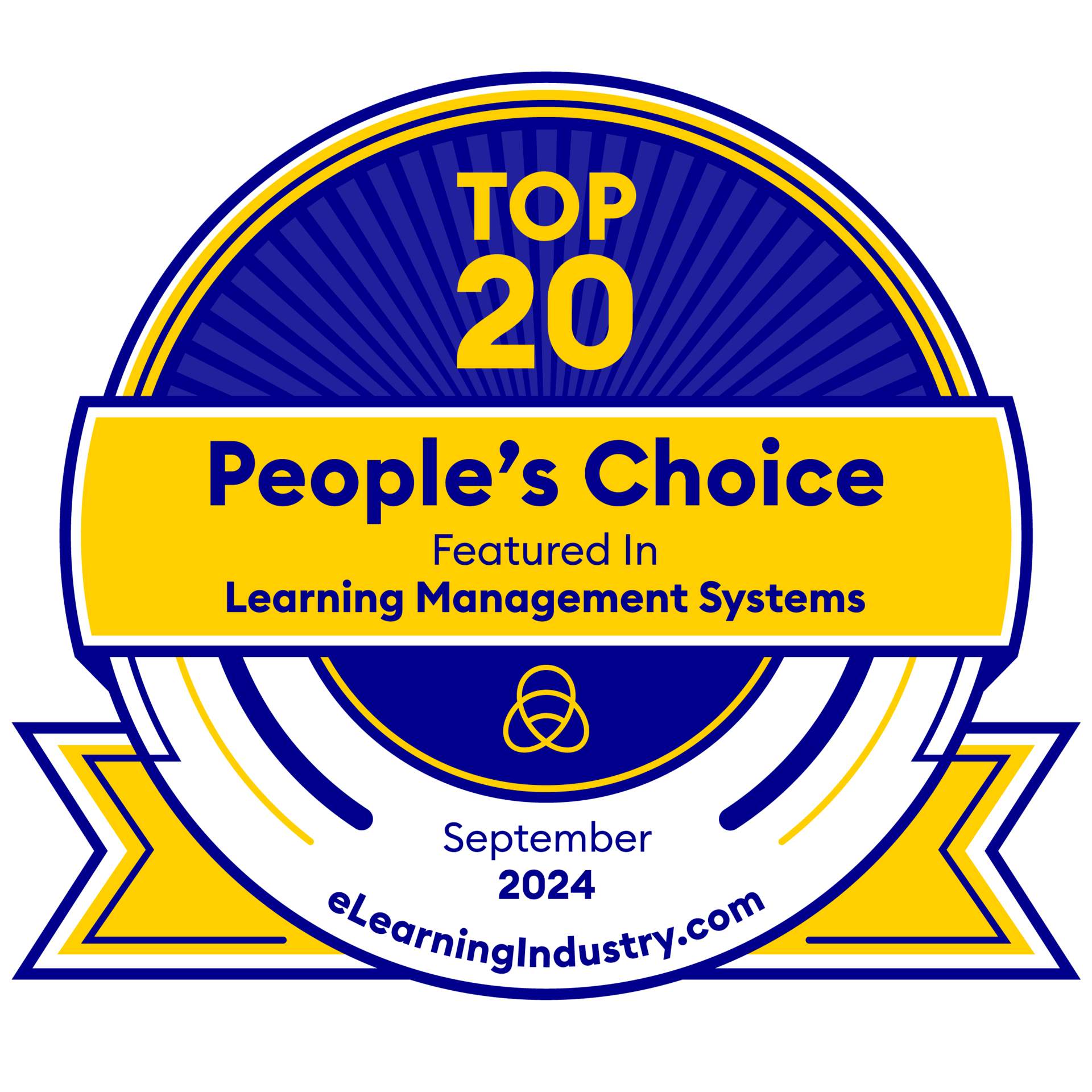 Top 20 People's Choice LMS Software 2024 Badge
